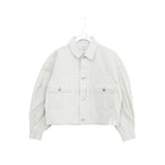 BALLOON SLEEVE WHITE DENIM JACKET/TYPE2