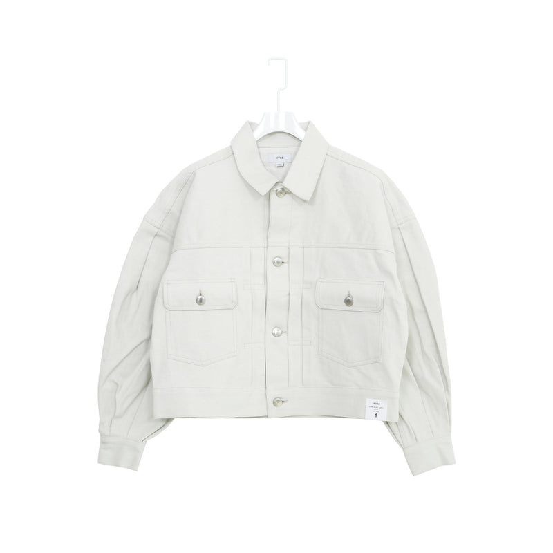 BALLOON SLEEVE WHITE DENIM JACKET/TYPE2