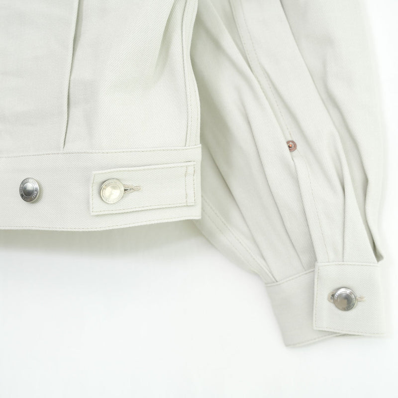 BALLOON SLEEVE WHITE DENIM JACKET/TYPE2