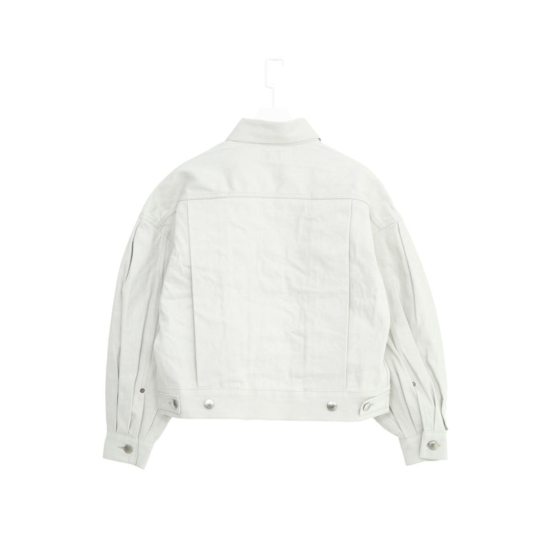 BALLOON SLEEVE WHITE DENIM JACKET/TYPE2