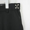 Low-crotch Bermuda Pants-BLACK-