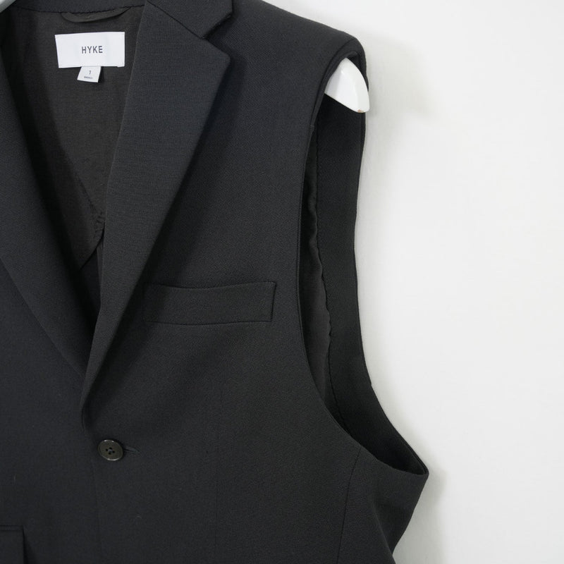 DOESKIN SLEEVELESS BLAZER-BLACK-