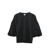 シャーリングバルーンスリーブTOPS-WHITE-