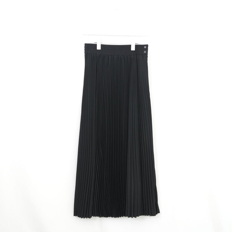 TAFFETA PLEATED SKIRT-CREAM-