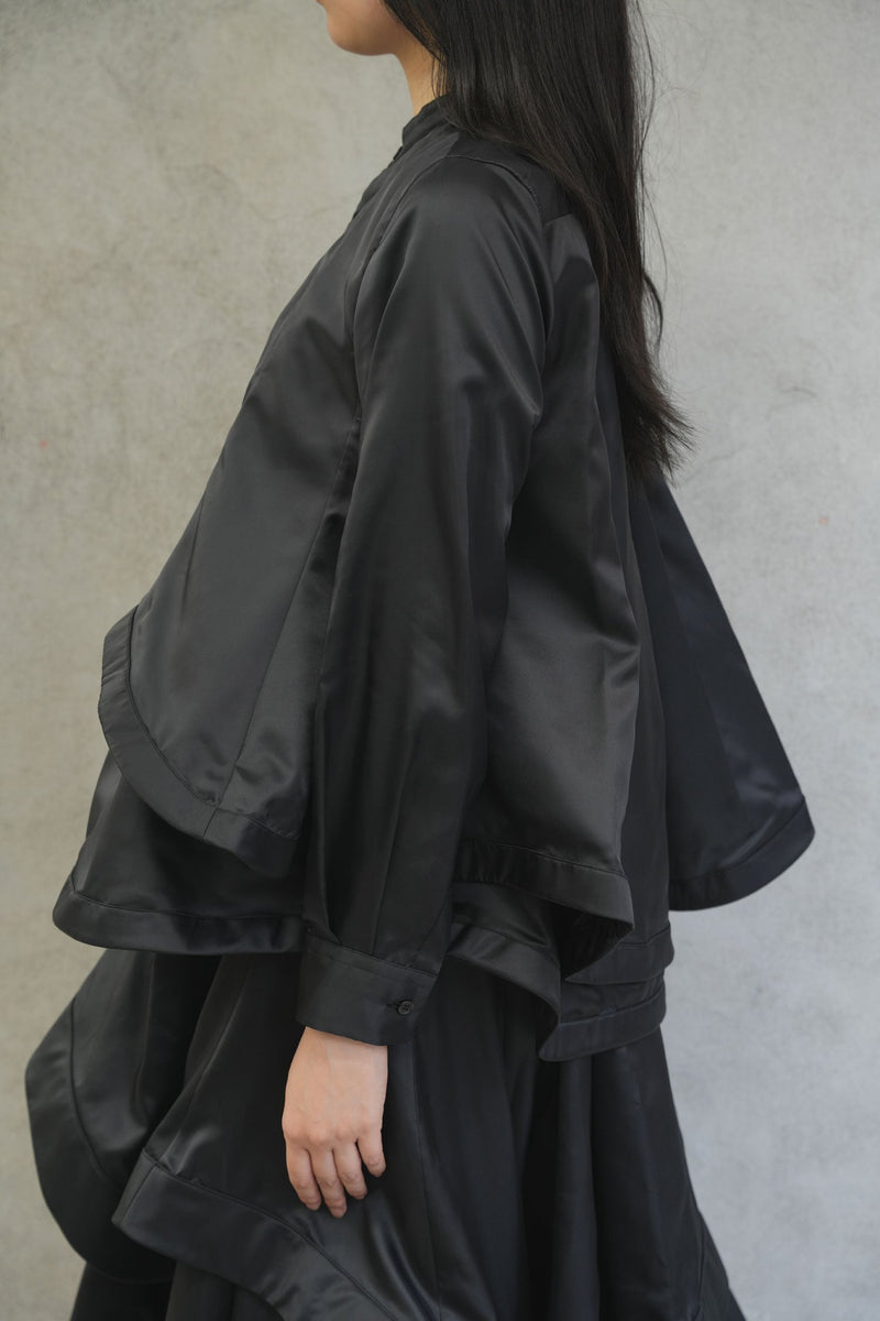 フレアシャツ-BLACK-