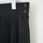 TAFFETA PLEATED SKIRT-CREAM-