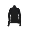 Pure Merino Wool Turtleneck Top -BLACK-