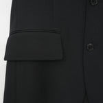 DOESKIN SLEEVELESS BLAZER-BLACK-