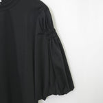 シャーリングバルーンスリーブTOPS-WHITE-