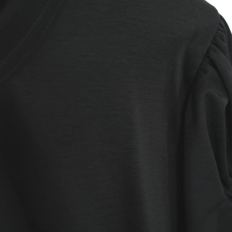 シャーリングバルーンスリーブTOPS-WHITE-