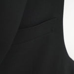 DOESKIN SLEEVELESS BLAZER-BLACK-