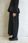 ウールエステルクロスパンツ-BLACK-