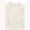 SHEER FLOWER LACE SHIRTS -IVORY-