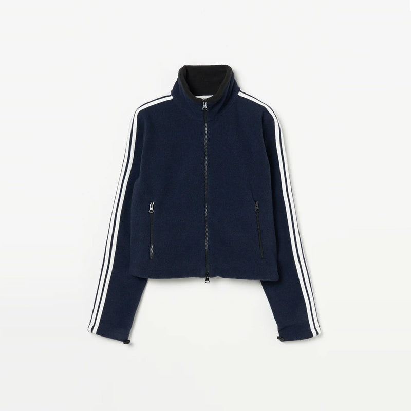 Fleece Tight Fit Track Jacket -NAVY-