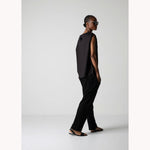 LISA FRENCH SLEEVE TOP -BLACK-