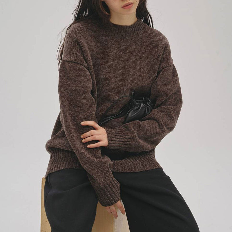 Mallyarn Boyfriend Knit -MOCHA- – THEMARKET