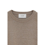BASIC COMPACT KNIT TOPS -BEIGE-