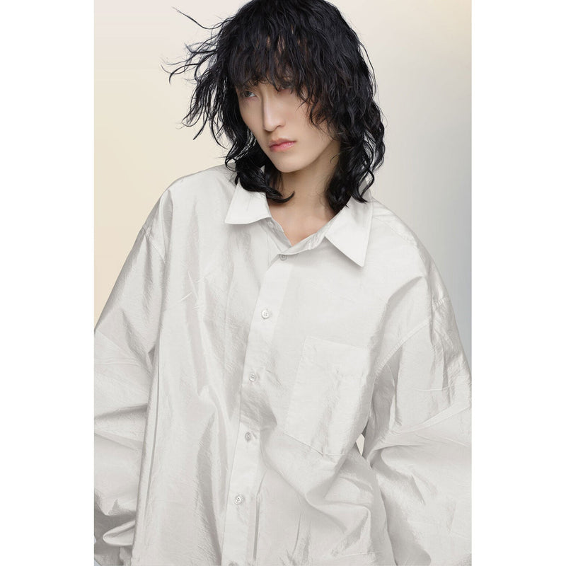 オーバーサイズシャツ -PEARL GRAY-