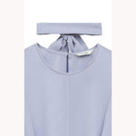 SQUARE SLEEVE BLOUSE -BLACK-