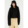 Alpaca Blend 2-Way Hoodie-BLACK-
