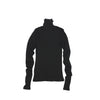 Pure Merino Wool Turtleneck Top -GRAY-