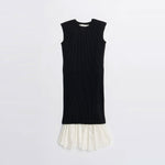 Pleated Dress-BLACK-