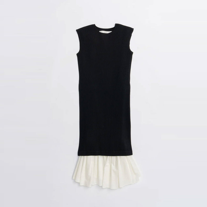 Pleated Dress-BLACK-