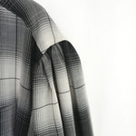 T/W OMBRE CHECK BALLOON SLEEVE DRESS-BEIGE-