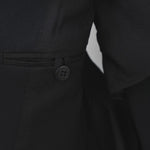 DOESKIN SLEEVELESS BLAZER-BLACK-