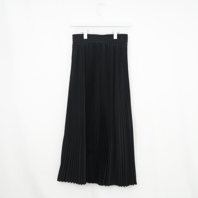 TAFFETA PLEATED SKIRT-CREAM-