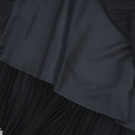 TAFFETA PLEATED SKIRT-CREAM-