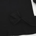 Pure Merino Wool Turtleneck Top -GRAY-