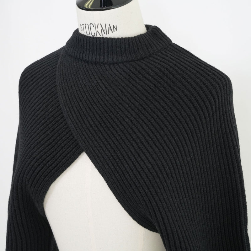 RIBBED KNIT WOOL SHRUG