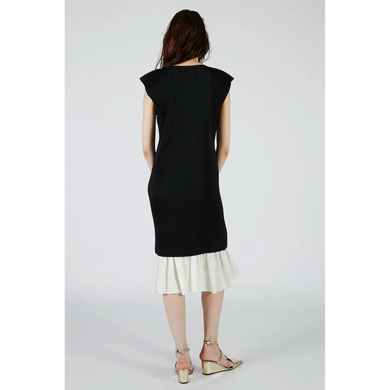 Pleated Dress-BLACK-