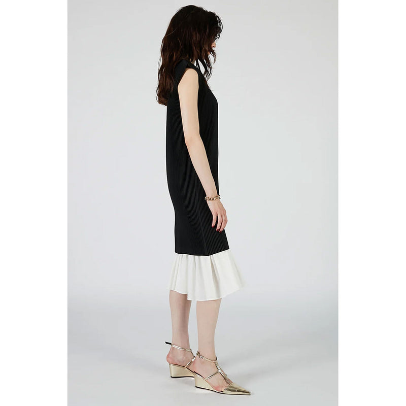 Pleated Dress-BLACK-