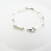 HALF ROUNDED CHAIN BRACELET -SILVER-