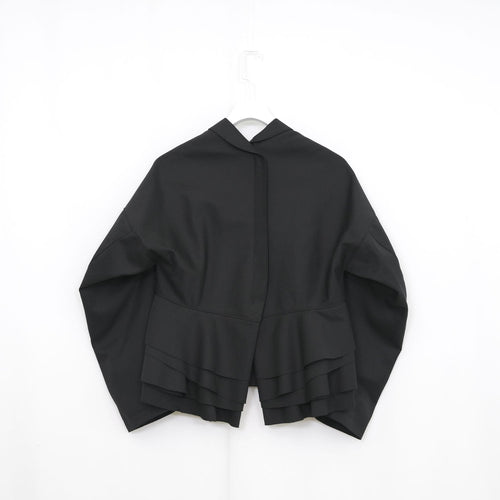 ペプラムジャケット-BLACK-