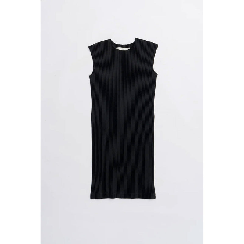 Pleated Dress-BLACK-