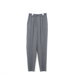 STRETCH TAPERED PANTS-BLACK-