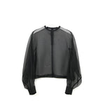 SHEER BLOUSE-BLACK-