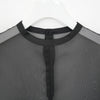 SHEER BLOUSE-BLACK-