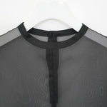 SHEER BLOUSE-BLACK-