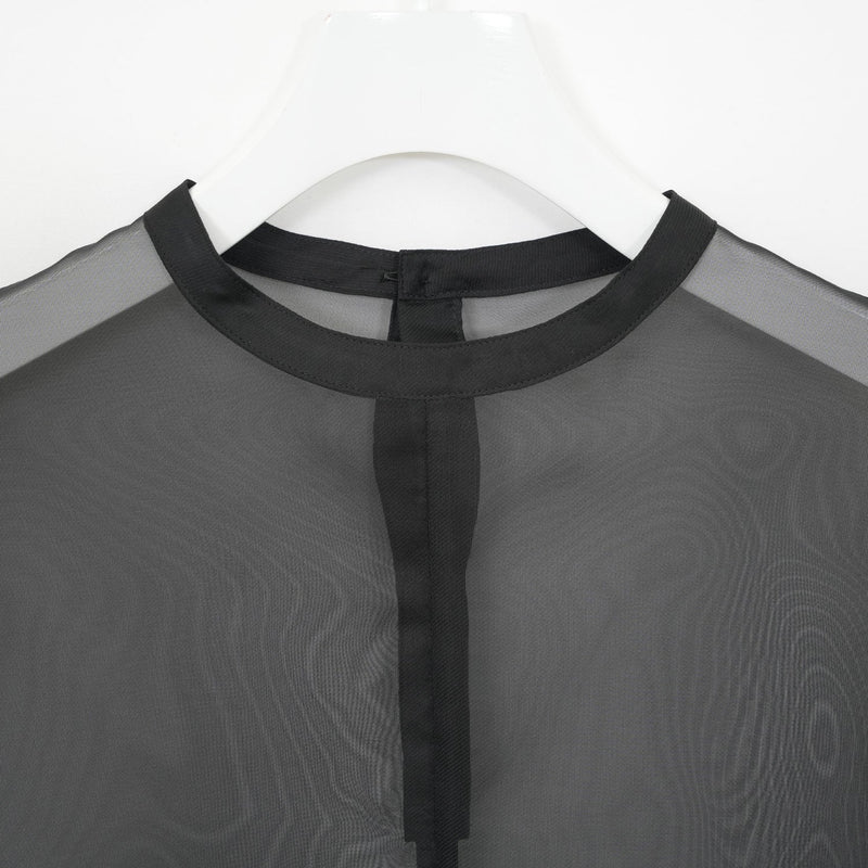 SHEER BLOUSE-BLACK-