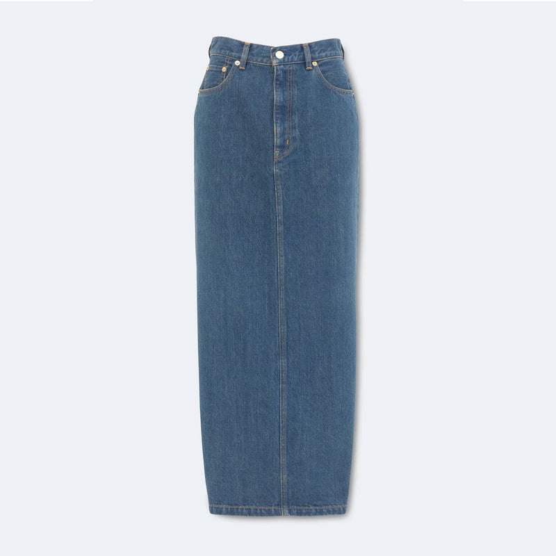 The Labradorite Denim Skirt -Solid 1wash-