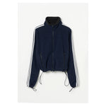 Fleece Tight Fit Track Jacket -DK.GREY-