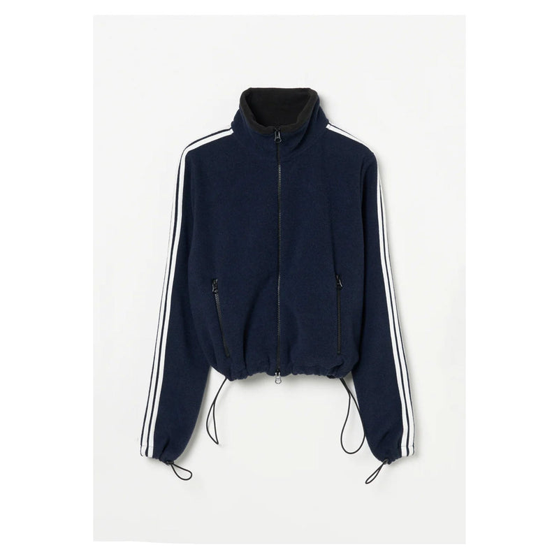 Fleece Tight Fit Track Jacket -DK.GREY-