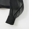 SHEER BLOUSE-BLACK-
