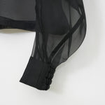 SHEER BLOUSE-BLACK-