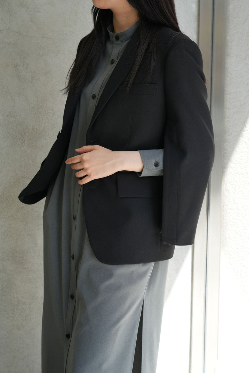 MAXI SHIRT DRESS-BLACK-