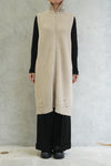 Zip up Long Knit-BEIGE-